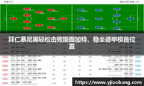 拜仁慕尼黑轻松击败斯图加特，稳坐德甲榜首位置